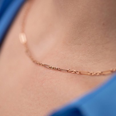 Кольє - ланцюжок у червоному золоті кол02374 №8