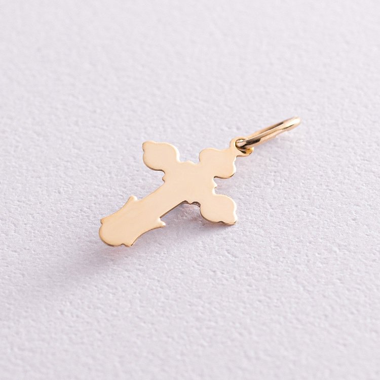 Православный золотой крест п01496 от ювелирного магазина Оникс - 1