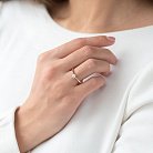 Золотое помолвочное кольцо с фианитом к06241 от ювелирного магазина Оникс - 1