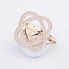 Золотое кольцо с фианитами к04741 от ювелирного магазина Оникс