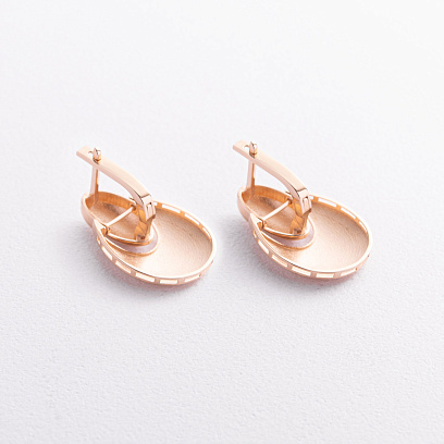 Сережки "Glow" у червоному золоті с09625 №3