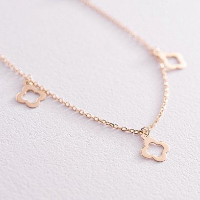 Браслет "Клевера" в желтом золоте б05071 №3