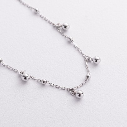 Браслет "Кульки" у білому золоті б05592 №3