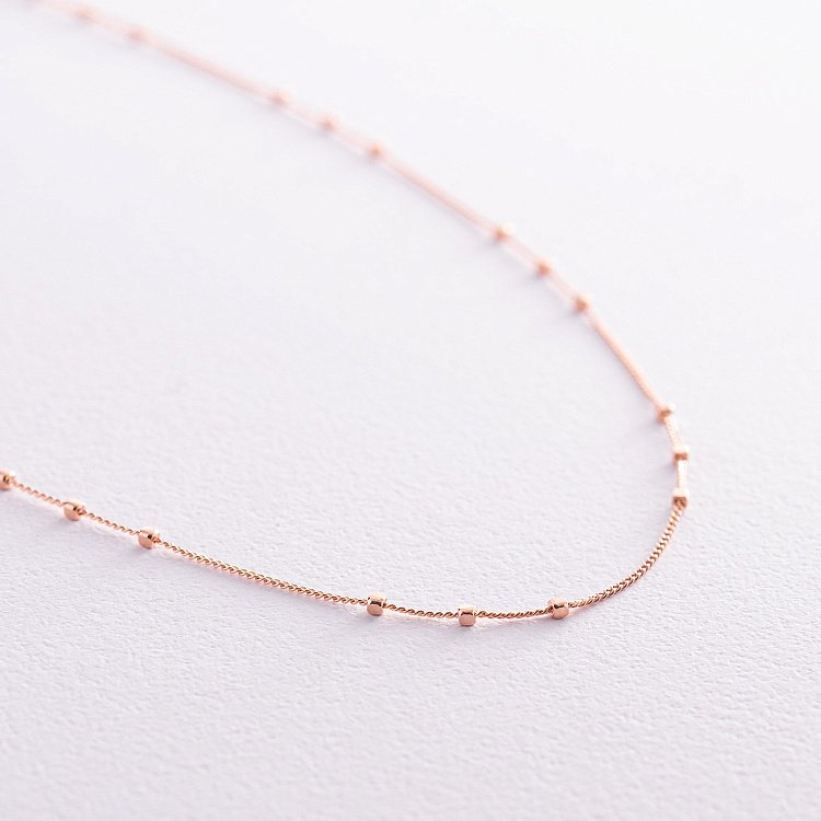 Колье - цепочка "Утонченность" в красном золоте кол02239 от ювелирного магазина Оникс