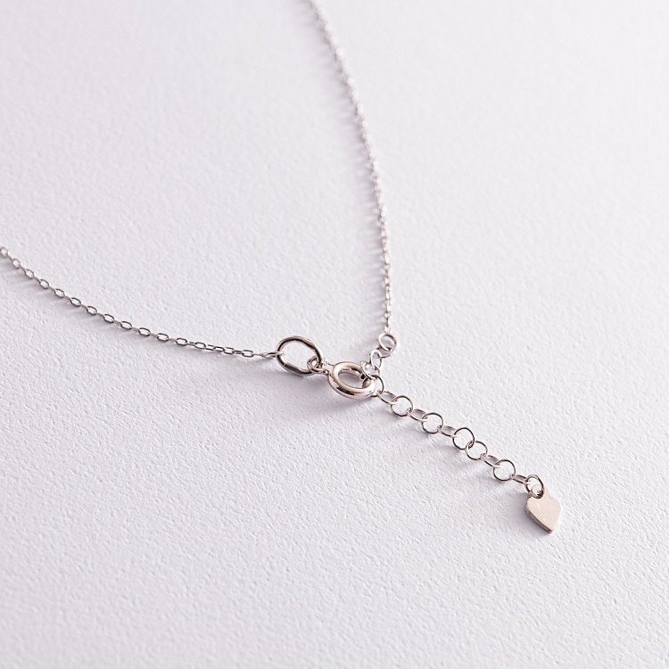 Серебряное колье "Марта" с фианитом 181125 от ювелирного магазина Оникс - 5