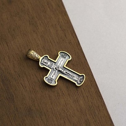 Православный крест (чернение, позолота) 132719 №4
