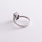 Серебряное кольцо с синт. сапфиром и фианитами 1830/1р-HSPH от ювелирного магазина Оникс - 4