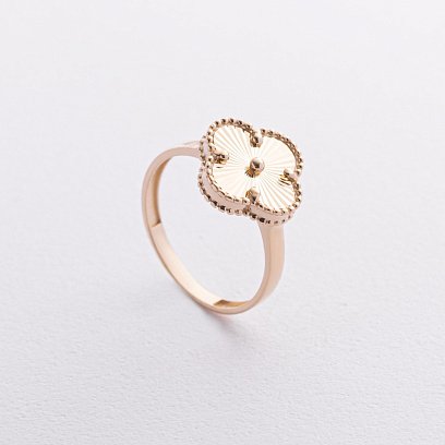 Кольцо "Клевер" в желтом золоте к08067