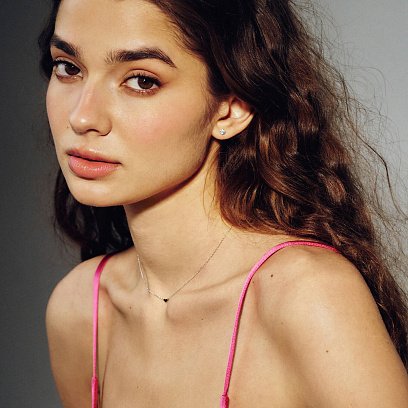 Колье "Сердечко" в белом золоте кол01771 №15