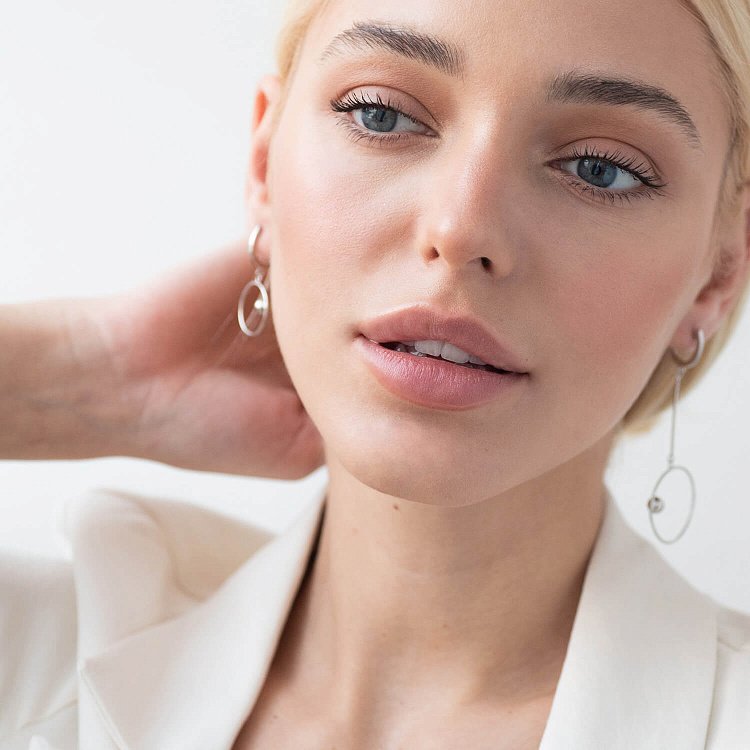 Серебряные серьги "Асимметрия" 123188 от ювелирного магазина Оникс - 7