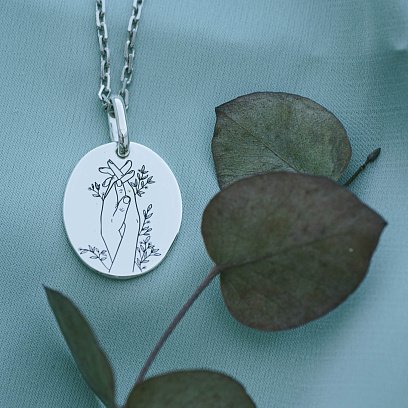 Серебряный кулон "Особая связь" 133045св №6