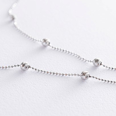 Серебряное колье "Шарики" 181089 №4