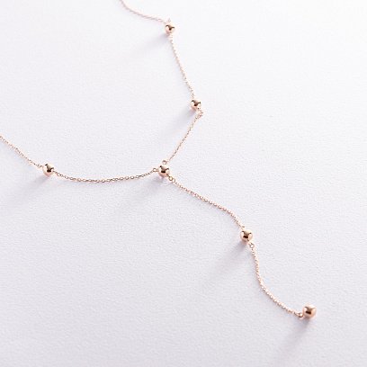 Кольє 2 в 1 "Кульки" у червоному золоті кол02334