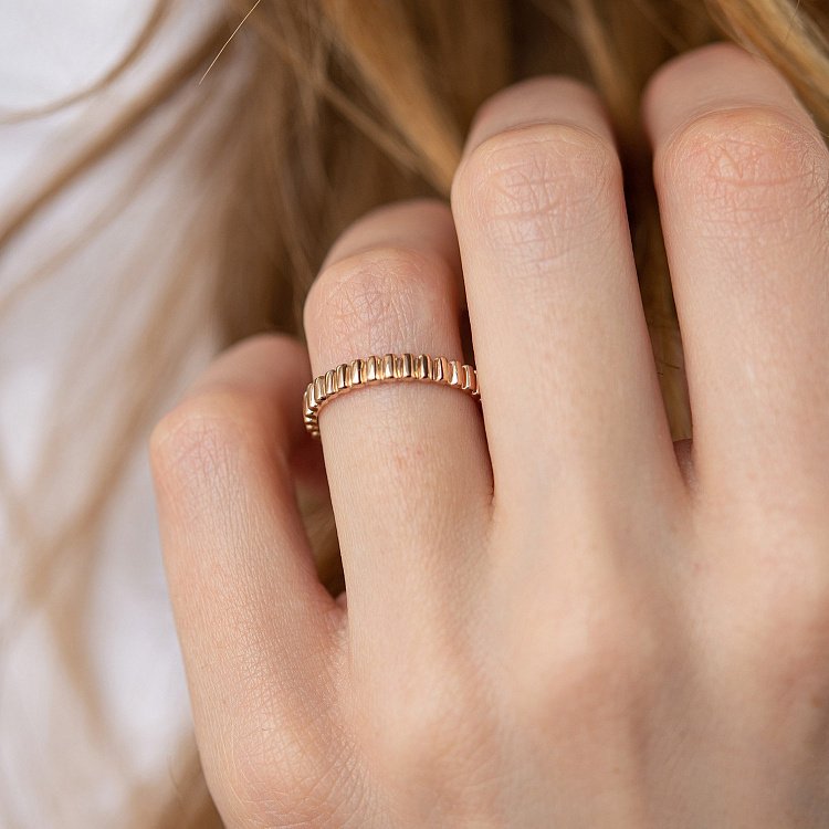 Кольцо "Бриттани" в красном золоте к07473 от ювелирного магазина Оникс - 3