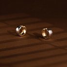 Серьги - кольца из желтого и белого золота с01275 от ювелирного магазина Оникс - 8