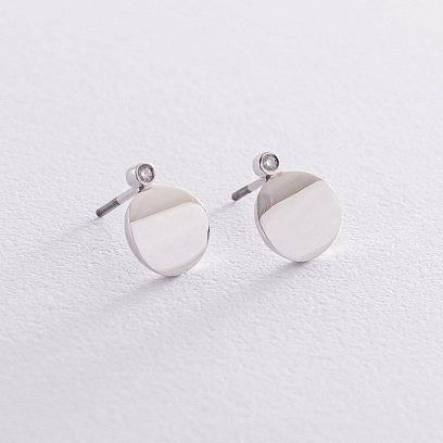 Золоті сережки - пусети "Софі" з діамантами 102-10067