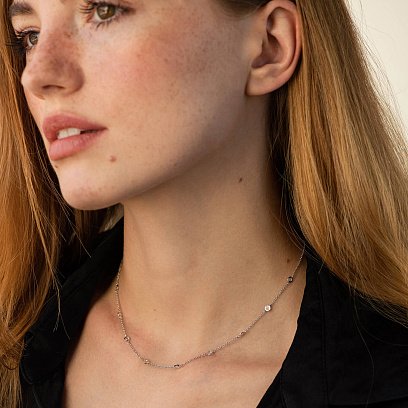 Золоте кольє з діамантами колб0123sm №2