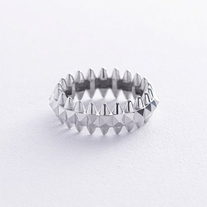 Кольцо в белом золоте к07619 №3