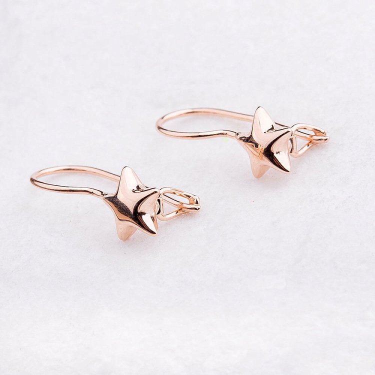 Золотые серьги "Звездочки" с03921 от ювелирного магазина Оникс - 2