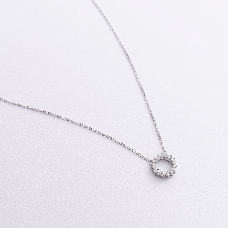 Кольє з діамантами (біле золото) 742671121 від ювелірного магазину Онікс