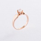 Помолвочное кольцо в красном золоте (фианит) к06093 от ювелирного магазина Оникс