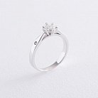 Помолвочное кольцо в белом золоте (фианит) к06507 от ювелирного магазина Оникс