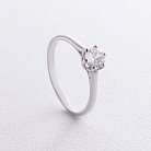 Помолвочное серебряное кольцо с фианитом 1106/1р-CZ от ювелирного магазина Оникс
