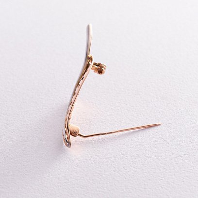 Золотая брошь "Листок" зак00134 №3