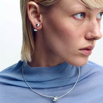 Срібні сережки "Кульки" 121532 №10