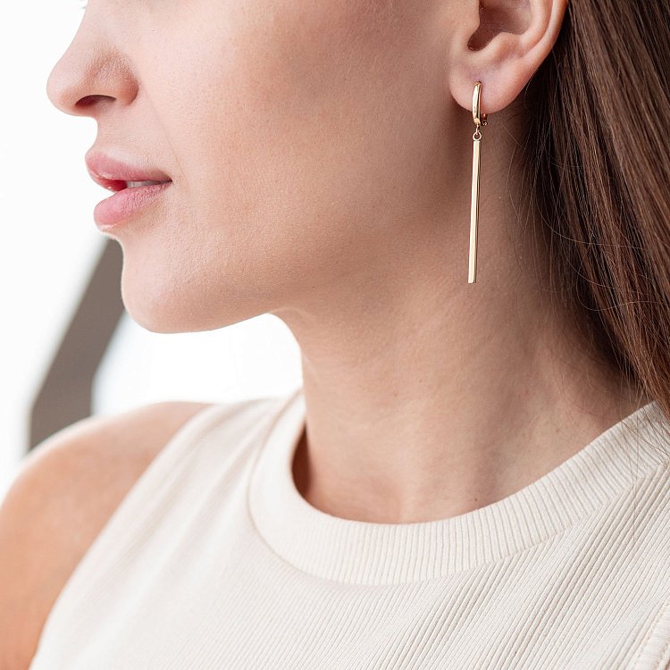 Сережки "Глорія" в жовтому золоті с07338 від ювелірного магазину Онікс - 4