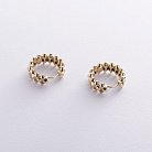 Серьги - кольца в желтом золоте с08254 от ювелирного магазина Оникс - 4