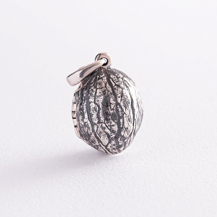 Срібна підвіска "Ведмедик у горішку" ручної роботи 133141 від ювелірного магазину Онікс - 6