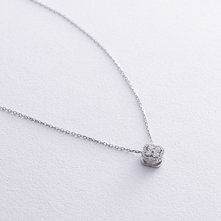 Золотое колье "Клевер" с бриллиантами 133871121 от ювелирного магазина Оникс - 2