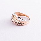 Золотое кольцо с фианитами к04944 от ювелирного магазина Оникс - 3