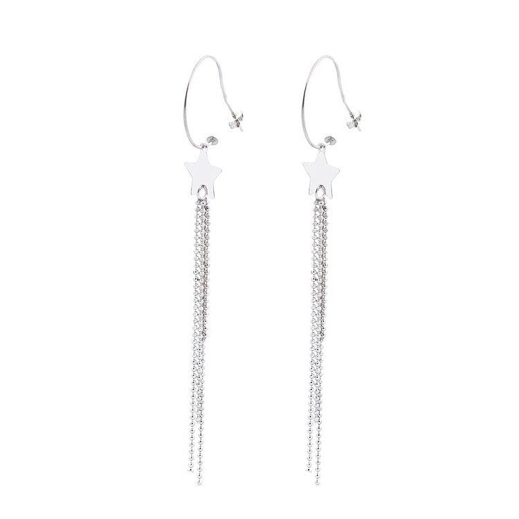 Сережки срібні із зірочками 122144 від ювелірного магазину Онікс - 2