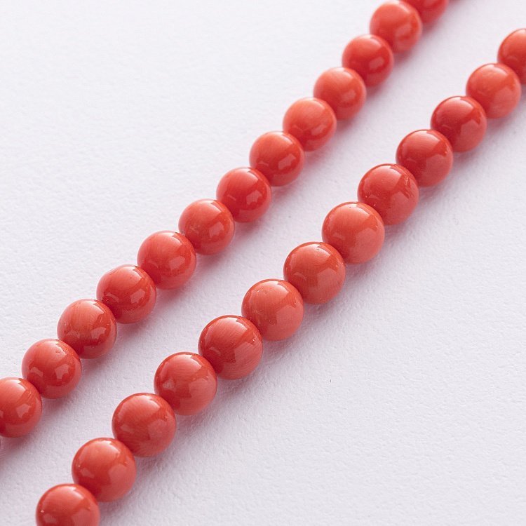 Бусы из коралла (золотая застежка) бус017к от ювелирного магазина Оникс - 5