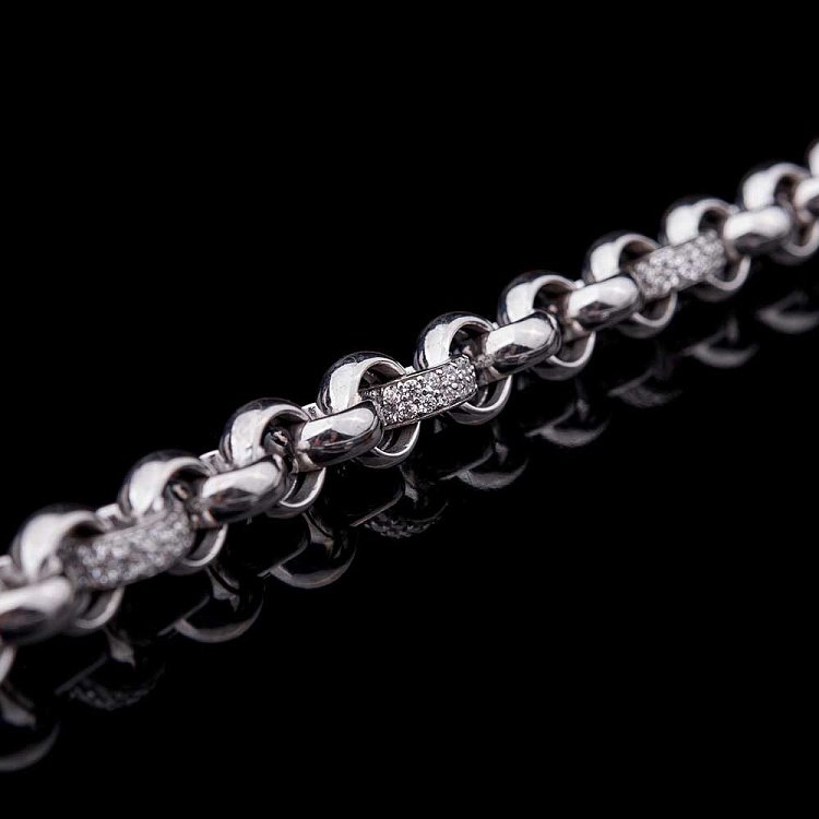 Золоте кольє з фіанітами кол00798 від ювелірного магазину Онікс - 1