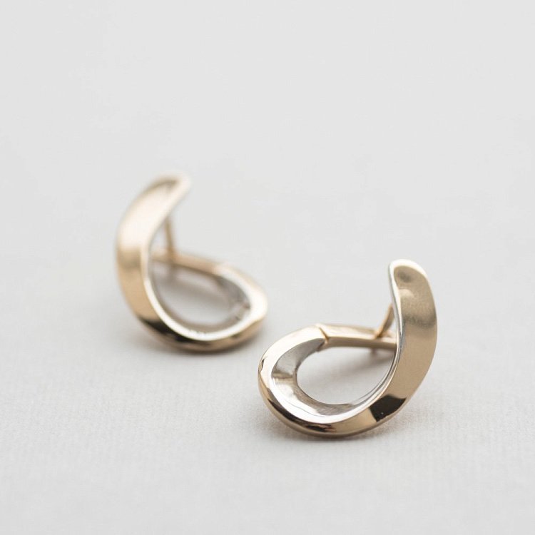 Золоті сережки "Крапельки" с05847 від ювелірного магазину Онікс