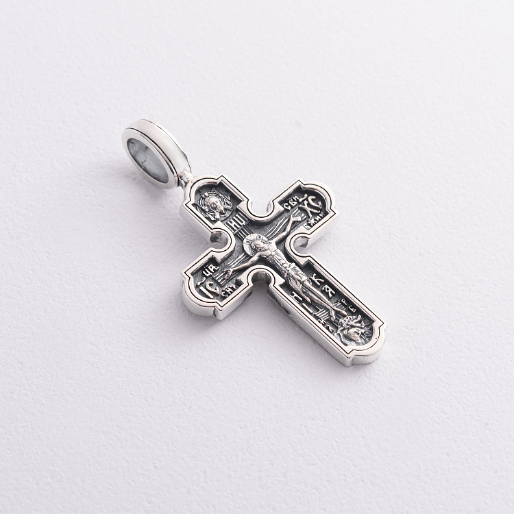 Серебряный крест "Распятие Иисуса Христа. Св. равноапостольная царица Елена. Спаси и Сохрани" 1758 от ювелирного магазина Оникс - 2
