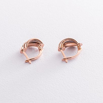 Серьги "Ассоль" из красного и белого золота с05106 №5