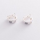 Срібні сережки "Love" (фіаніти) 123010 от ювелирного магазина Оникс - 2