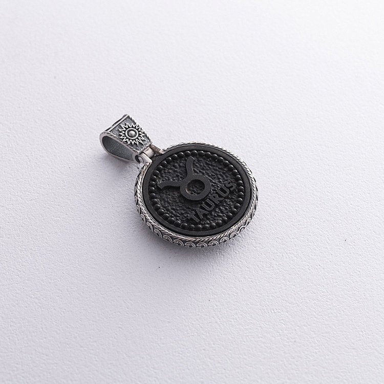 Срібний кулон "Знак зодіаку Тілець" з ебеном 1041телець - 8 Срібний кулон "Знак зодіаку Тілець" з ебеном 1041телець від ювелірного магазину Онікс - 8