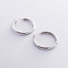 Серебряные серьги-кольца 122578 от ювелирного магазина Оникс