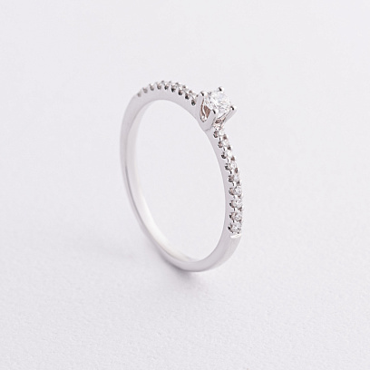 Помолвочное золотое кольцо с бриллиантами кб0634ca