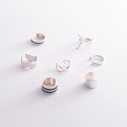 Срібна сережка - каффа 123212 №4