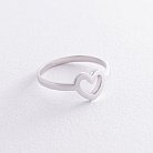 Кольцо "Сердечко" в белом золоте к07394 от ювелирного магазина Оникс
