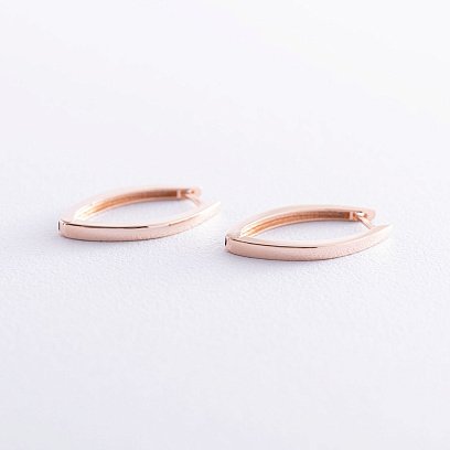 Серьги в красном золоте на английской застежке с06834 №2