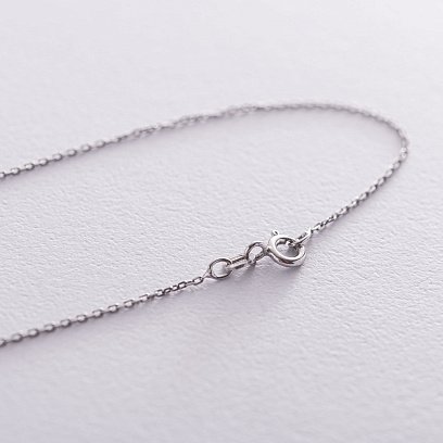 Серебряное колье с дымчатым топазом 18846 №3