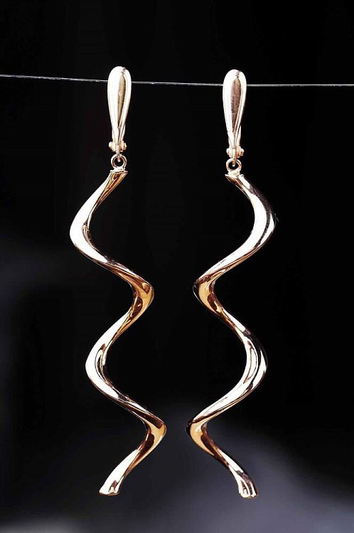 Серьги "Спиральки" с02364 от ювелирного магазина Оникс - 2