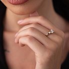 Помолвочное золотое кольцо с фианитом к05751 от ювелирного магазина Оникс - 9